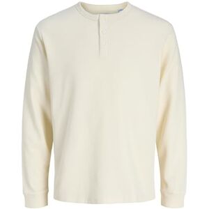 JACK & JONES Jjedover Henley Ls Tee Noos, Antik vit, L JACK & JONES Jjedover Henley Ls Tee Noos, Antik vit, L