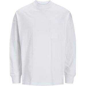 JACK & JONES JCOCLEAN Pocket Tee LS Crew Neck, Vit, S JACK & JONES JCOCLEAN Pocket Tee LS Crew Neck, Vit, S