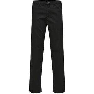 SELECTED HOMME SELETED HOMME SLHSTRAIGHT-New Miles 196 Flex Pants W N Chino, svart, 36/32, svart, 36W x 32L SELECTED HOMME SELETED HOMME SLHSTRAIGHT-New Miles 196 Flex Pants W N Chino, svart, 36/32, svart, 36W x 32L