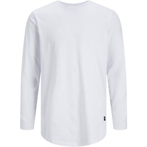 JACK & JONES Jjenoa Ls Noos långärmad t-shirt med rund hals för herr, Vit/passform: Avslappnad, M JACK & JONES Jjenoa Ls Noos långärmad t-shirt med rund hals för herr, Vit/passform: Avslappnad, M