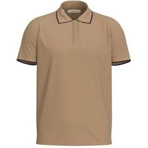 SELECTED MEN SELECTED Män Slhfave Sport Zip Ss Polo Noos, Savannah Tan, XXL SELECTED MEN SELECTED Män Slhfave Sport Zip Ss Polo Noos, Savannah Tan, XXL