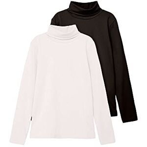 NAME IT SELECTED HOMME Unisex Nknviggo 2p Ls Slim Rollneck O Noos, White Alyssum/pack: svart, 158/164 cm NAME IT SELECTED HOMME Unisex Nknviggo 2p Ls Slim Rollneck O Noos, White Alyssum/pack: svart, 158/164 cm