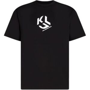 KARL LAGERFELD JEANS , Herr, Vanlig Kortärm Monogram Logo T-Shirt, Vanlig Fit, Svart, S KARL LAGERFELD JEANS , Herr, Vanlig Kortärm Monogram Logo T-Shirt, Vanlig Fit, Svart, S