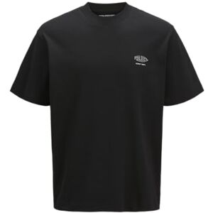 JACK & JONES Jcoconcrete Globe Tee Ss Crew Neck, svart, L JACK & JONES Jcoconcrete Globe Tee Ss Crew Neck, svart, L