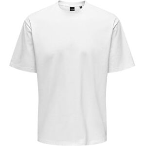 Only & Sons T-shirt för män, Ljus vit, XS Only & Sons T-shirt för män, Ljus vit, XS
