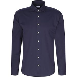 Seidensticker Silkesdekal herr casual skjorta – normal passform – lätt att stryka – Kent krage – långärmad – 100% bomull, blå, 48 SE Seidensticker Silkesdekal herr casual skjorta – normal passform – lätt att stryka – Kent krage – långärmad – 100% bomull, blå, 48 SE