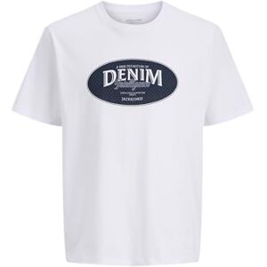 JACK & JONES Jjedover denim Tee Ss O-Neck Noos, Vit, M JACK & JONES Jjedover denim Tee Ss O-Neck Noos, Vit, M