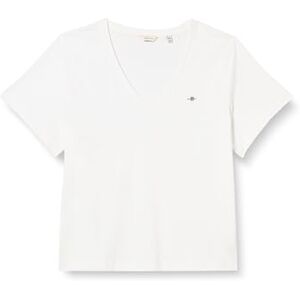GANT REG Shield SS V-neck T-shirt, Vit, 3XL GANT REG Shield SS V-neck T-shirt, Vit, 3XL