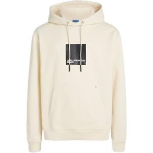 KARL LAGERFELD JEANS , Herr, Box Logo Hoodie, Regular Fit, Grå, XXL KARL LAGERFELD JEANS , Herr, Box Logo Hoodie, Regular Fit, Grå, XXL