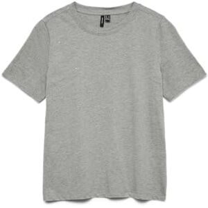 VERO MODA Vmpaulina detalj Ss t-shirt Ga JRS Noos, Ljusgrå melange, L VERO MODA Vmpaulina detalj Ss t-shirt Ga JRS Noos, Ljusgrå melange, L