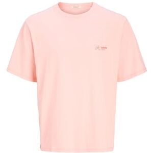 JACK & JONES Joralmeria World Tee Ss Crew Neck, Tickled rosa, L JACK & JONES Joralmeria World Tee Ss Crew Neck, Tickled rosa, L