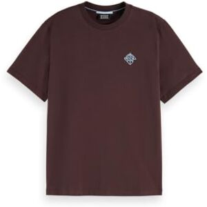 Scotch & Soda normal passform t-shirt med bröstkonstverk, Choklad U290, L Scotch & Soda normal passform t-shirt med bröstkonstverk, Choklad U290, L