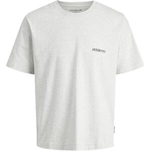 JACK & JONES Jcounion Back Print Jj Tee Ss Crew Neck, Vit melange, XS JACK & JONES Jcounion Back Print Jj Tee Ss Crew Neck, Vit melange, XS