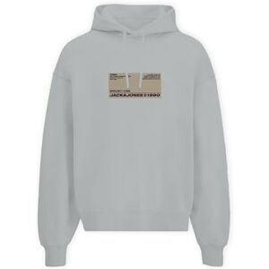 JACK & JONES Jcoterrain Sweat Hood FST huvtröja, Ljusgrå melange, M JACK & JONES Jcoterrain Sweat Hood FST huvtröja, Ljusgrå melange, M