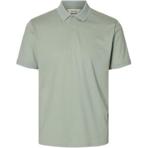 SELECTED MEN Slhfave Button Ss Polo Noos, Aqua Gray, L SELECTED MEN Slhfave Button Ss Polo Noos, Aqua Gray, L