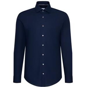 Seidensticker Slim Fit långärmad poplinskjorta för män, Mörkblå, 41 Seidensticker Slim Fit långärmad poplinskjorta för män, Mörkblå, 41