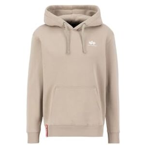 Alpha Industries Basic Hoody Small Logo Hooded Sweat för män Vintage Sand Alpha Industries Basic Hoody Small Logo Hooded Sweat för män Vintage Sand