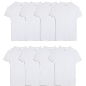Fruit of the Loom Ärmlös herrlinne, A-Shirt, etikettfri och fukttransporterande, ribbat stretchtyg baslager topp, Bomullsblandning vit crew-T-shirts (8-pack), S Fruit of the Loom Ärmlös herrlinne, A-Shirt, etikettfri och fukttransporterande, ribbat stretchtyg baslager topp, Bomullsblandning vit crew-T-shirts (8-pack), S