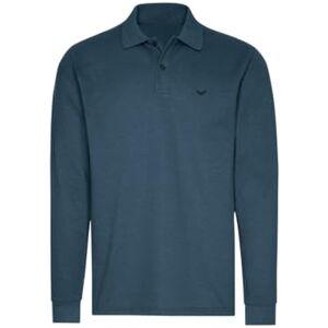 Trigema Långärmad pikétröja med manschetter, Jeans-melerad, XL Trigema Långärmad pikétröja med manschetter, Jeans-melerad, XL