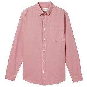 TOM TAILOR herrskjorta med normal passform med logotypbroderi på bröstfickan, 38464 – Samba röd chambray, XXL TOM TAILOR herrskjorta med normal passform med logotypbroderi på bröstfickan, 38464 – Samba röd chambray, XXL