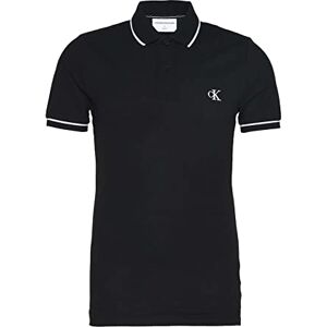 Calvin Klein Herr Pikétröja Kortärmad Tipping Slim Fit, Svart (Ck Black), M Calvin Klein Herr Pikétröja Kortärmad Tipping Slim Fit, Svart (Ck Black), M