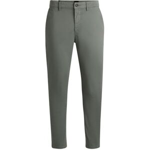 Boss Chino avsmalnande chinos för män i stretch-bomullssatin, Öppen grå 76, 30W x 34L Boss Chino avsmalnande chinos för män i stretch-bomullssatin, Öppen grå 76, 30W x 34L