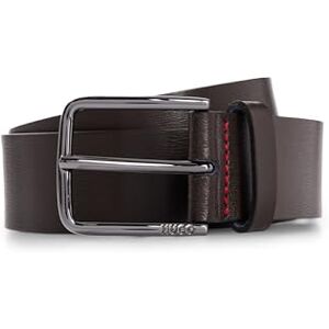 HUGO Gerik Sz35 logotypspänne bälte i kornigt läder, Brun, 85 HUGO Gerik Sz35 logotypspänne bälte i kornigt läder, Brun, 85