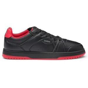 HUGO Hadrian Tenn Signature-yttersula träningsskor för män med Nubuck-effekt storlek, Svart, 44 EU HUGO Hadrian Tenn Signature-yttersula träningsskor för män med Nubuck-effekt storlek, Svart, 44 EU