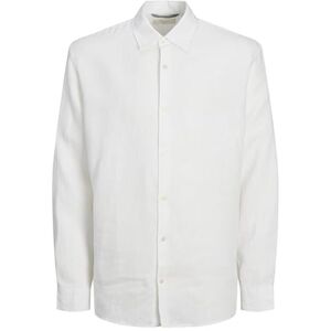 JACK & JONES Jprcclawrence linne skjorta L/S Sn långärmad tröja, Ljus vit, L JACK & JONES Jprcclawrence linne skjorta L/S Sn långärmad tröja, Ljus vit, L