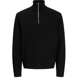JACK & JONES Premium kvartsdragkedja med dragkedja, svart, S JACK & JONES Premium kvartsdragkedja med dragkedja, svart, S