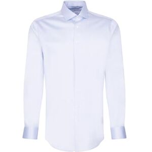 Seidensticker Silkesdekal herr business skjorta – normal passform – lätt att stryka – Kent krage – extra lång arm – 100% bomull, blå, 44 SE Seidensticker Silkesdekal herr business skjorta – normal passform – lätt att stryka – Kent krage – extra lång arm – 100% bomull, blå, 44 SE