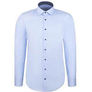 Seidensticker Silkesdekal 845541, extra slim fit långärmad affärsskjorta, 42, Ljusblå, 42 Seidensticker Silkesdekal 845541, extra slim fit långärmad affärsskjorta, 42, Ljusblå, 42