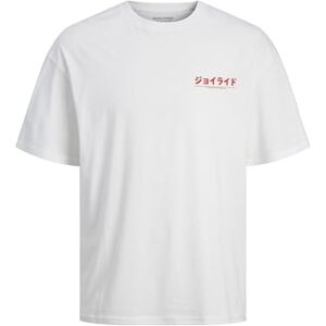 JACK & JONES Herr Jortokyo Market Tee Ss Crew Neck Tg T-shirt, Ljusvit/utskrift: Röd skript, L JACK & JONES Herr Jortokyo Market Tee Ss Crew Neck Tg T-shirt, Ljusvit/utskrift: Röd skript, L