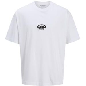 JACK & JONES Jcostratus Graphic Tee Ss Crew Neck, Ljus vit, M JACK & JONES Jcostratus Graphic Tee Ss Crew Neck, Ljus vit, M