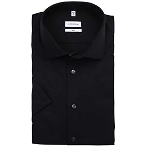 Seidensticker Affärströja för män – Slim fit – skrynkel- och strykfritt – långärmad – 100% bomull, Svart (Schwarz 39), 28 SE Seidensticker Affärströja för män – Slim fit – skrynkel- och strykfritt – långärmad – 100% bomull, Svart (Schwarz 39), 28 SE