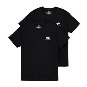Alpha Industries Basic Small Logo 2 Pack T-Tröja för män Black M Alpha Industries Basic Small Logo 2 Pack T-Tröja för män Black M