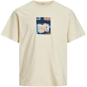 JACK & JONES JACK&JONES JORNOTO Art Tee SS Crew Neck, Buttercreme, L JACK & JONES JACK&JONES JORNOTO Art Tee SS Crew Neck, Buttercreme, L
