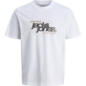 JACK & JONES Jcogrid varumärke Tee Ss Crew Neck, Ljus vit, S JACK & JONES Jcogrid varumärke Tee Ss Crew Neck, Ljus vit, S