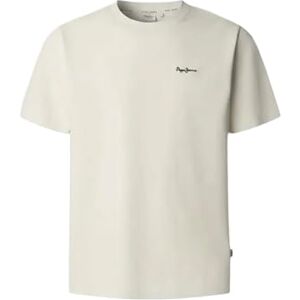 Pepe Jeans herr kontrast Connor t-shirt, beige (elfenbensvit), M Pepe Jeans herr kontrast Connor t-shirt, beige (elfenbensvit), M