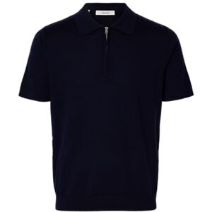 SELECTED MEN SELECTED Män Slhtray Ss stickad halv dragkedja polo Noos, marinblå blazer, L SELECTED MEN SELECTED Män Slhtray Ss stickad halv dragkedja polo Noos, marinblå blazer, L