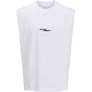 JACK & JONES Herr Jcosago Graphic Back ärmlös T-shirt, Ljus vit, XS JACK & JONES Herr Jcosago Graphic Back ärmlös T-shirt, Ljus vit, XS