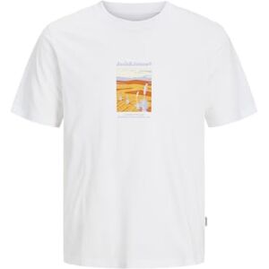 JACK & JONES Jorsplit Graphic Front Tee Ss Crew Neck, Ljus vit, XL JACK & JONES Jorsplit Graphic Front Tee Ss Crew Neck, Ljus vit, XL