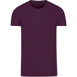 Trigema T-shirt i bomull/elastan, aubergine, S Trigema T-shirt i bomull/elastan, aubergine, S