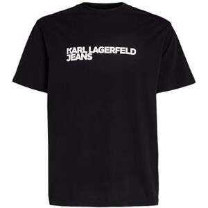 KARL LAGERFELD JEANS , Herr, Vanlig Kortärm Essential Logo T-Shirt, Vanlig Fit, Svart, S KARL LAGERFELD JEANS , Herr, Vanlig Kortärm Essential Logo T-Shirt, Vanlig Fit, Svart, S