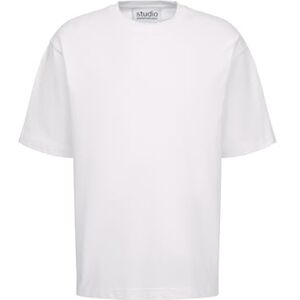 Seidensticker Silkesdekal studio unisex t-shirt – överdimensionerad passform – rund hals – kortärmad, Vit, L Seidensticker Silkesdekal studio unisex t-shirt – överdimensionerad passform – rund hals – kortärmad, Vit, L