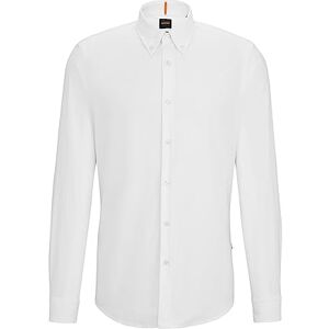 Boss Rickert regular fit skjorta av ekologisk oxfordbomull, vit100, L Boss Rickert regular fit skjorta av ekologisk oxfordbomull, vit100, L