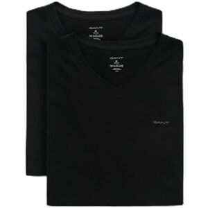 GANT T-shirt för män med V-ringning, 2-pack, svart, one size GANT T-shirt för män med V-ringning, 2-pack, svart, one size