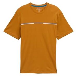 TOM TAILOR herr-t-shirt med randigt tryck & logo, 10821 – Jordnötsmör brun, XL TOM TAILOR herr-t-shirt med randigt tryck & logo, 10821 – Jordnötsmör brun, XL