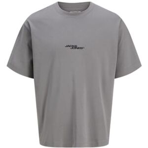 JACK & JONES herr Jcosago One Color Print Tee Ss Cre Pls, Grå flanell, 3XL JACK & JONES herr Jcosago One Color Print Tee Ss Cre Pls, Grå flanell, 3XL