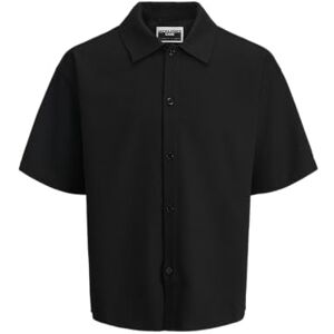 JACK & JONES Jcoretreat oversized skjorta Ss, svart, XL JACK & JONES Jcoretreat oversized skjorta Ss, svart, XL